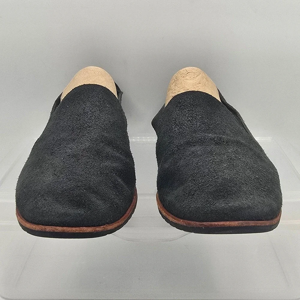 Sorel Sandals Womens Size 10 Black Suede Slingback Strappy Damage Shoes